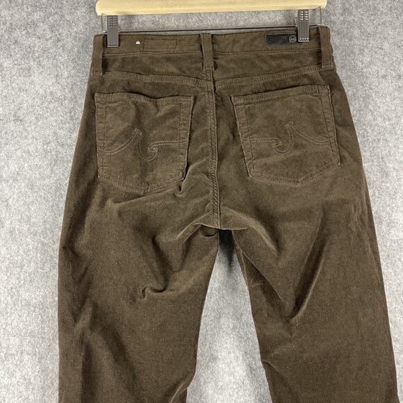 AG Adriano Goldschmied Mari Corduroy Pant Womens 27 Brown Mid Rise Slim Straight - Picture 13 of 16